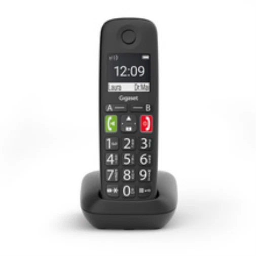 Gigaset E290 DECT Schnurloses Telefon - Schwarz (S30852-H2901-B101)