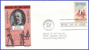USA2 #1187 ADDR CACHET CRAFT FDC Frederic Remington - Foto 1 di 1