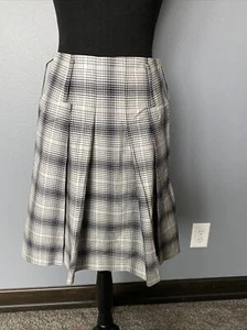 The Limited Women’s Wide Belt A Line Black and White Plaid Skirt Size 0 ~ NWOT - Picture 1 of 8