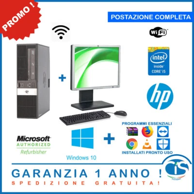 POSTAZIONE HP i5 PC SMART WORKING ONLINE INFORMATICA WINDOWS 10 COMPUTER  - Bild 1 von 2