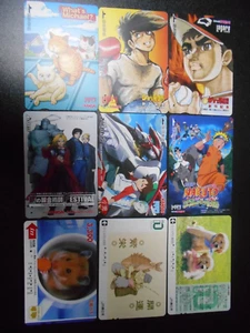 Phone Train Library Card x9 Tomorrow's Joe Naruto etc #4105 - Picture 1 of 12
