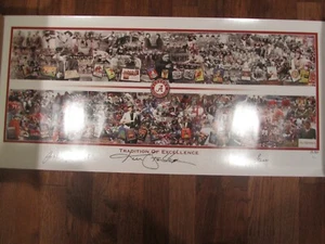 Alabama QB Greats Starr, Namath, Stabler Autographed 20x44 Photo #19/50 JSA LOA - Foto 1 di 12