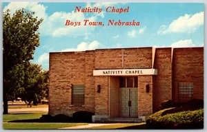 Postcard Nebraska Boys Town Nativity Chapel Protestant NE - Picture 1 of 2
