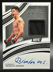 Brandon Moreno 2022 UFC Panini Immaculate Memorabilia Autographs On-Card 19/49 - Picture 1 of 2