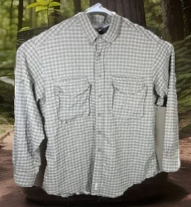 Mens Woolrich Size XL Long Sleeve Green Check Button Down Vented Shirt Made USA - Picture 1 of 7