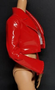 NEW! RED FAUX LEATHER JACKET BARBIE FASHIONISTAS FASHION CLOTHES - Picture 1 of 4