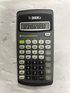 Texas Instruments TI-30XA wissenschaftlicher Taschenrechner & Koffer funktioniert wie besehen Kratzbildschirm - Bild 1 von 2