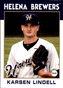 2016 Helena Brewers Grandstand #15 Karsen Lindell West Linn Oregon Baseball Card
