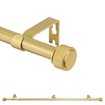 Juego de varillas de cortina ajustables para cortinas individuales de 5/8" de diámetro con acabados Poignee, 28"-120" Foto 1 de 3