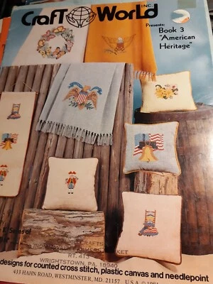 Patriotic American Heritage Liberty Bell flag Book 3 Cross stitch Craft World  - Image 1 of 3
