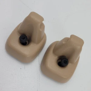 2009 Lincoln Town Car Sun Visor Clip Tan Pair Set of 2 with Screws - Picture 1 of 3