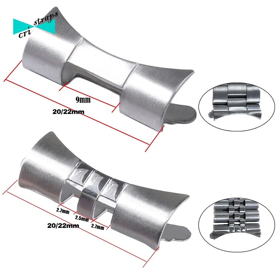 Anse curve per cinturino in acciaio oyster e jubilee ansa curva 20 22 mm ansette