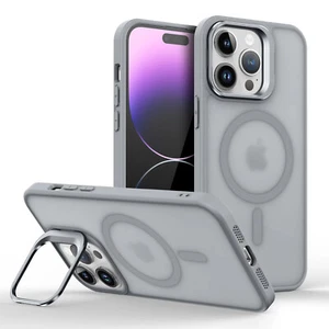 For iPhone 16 15 14 Plus 13 12 11 Pro Max Shockproof Mag Safe Case with stand - Photo 1 sur 16