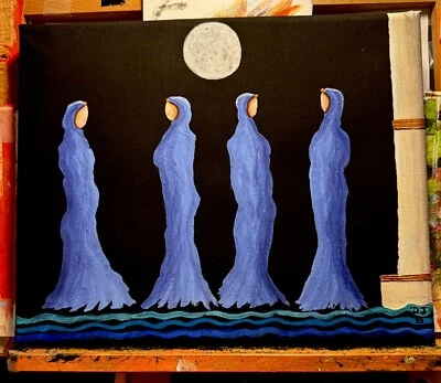 Pintura en miniatura “Sacerdotisa en el templo de Delfos” 5”x 7” Oferta de verano Foto 1 de 4