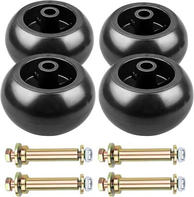 NO BRAND 4x Mower Deck Wheels Kit For Exmark 103-3168 116-9981 Kubota Anti Scalp Wheel