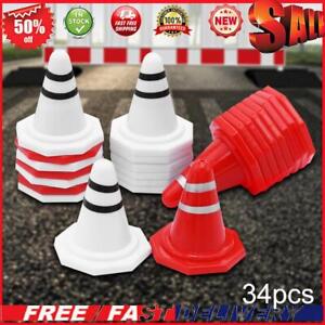 64pcs Drift Racing Track Light Weight Small Cones for 1/16 1/18 1/24 1/28 RC Car
