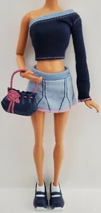 Newly Deboxed Barbie My Scene Nolee Doll Fashion Top Shirt Skirt Shoes Purse - Picture 1 of 7