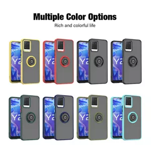 For VIVO X70 Y76 Y55 Y52 Y51 Y21 Y20 Y15s Y02S V21E V21 T2 Ring Hard Cover Case - Picture 1 of 17