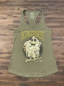 MD Damen WONDER WOMAN HALBGÖTTIN Glitzer Logo Damen SELTEN sechs Flaggen weicher Tank - Bild 1 von 5