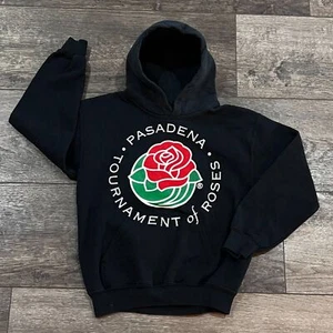 Vintage Pasadena Tournament of Roses Black Hoodie - Kids Size Medium - Picture 1 of 4