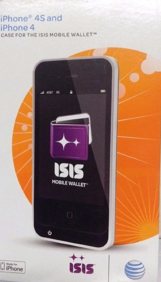 Funda con batería extendida billetera móvil lista para ISIS para Apple iPhone 4/4S - Nueva Foto 1 de 1