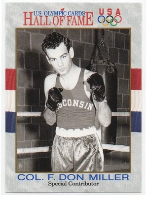 Col. F. Don Miller 1991 Impel U.S. Olympic Hall of Fame #73 Wisconsin Badgers #2 - Image 1 of 2