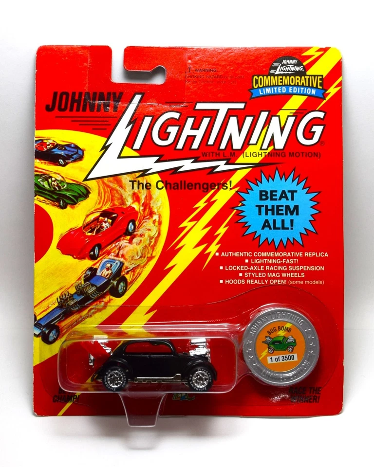 Johnny Lightning 1/64 Scale The Challengers VW Volkswagen Bug Bomb Black - Image 1 of 1