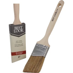 Best Look 2 In. Angle White Natural China Bristle Paint Brush 772970 Best Look - Picture 1 of 3