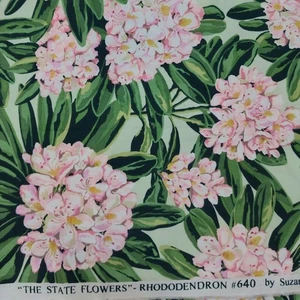 Trapunta Northcott Fabrics tessuto statale rododendro West Virginia cotone 1/2 iarde - Foto 1 di 1