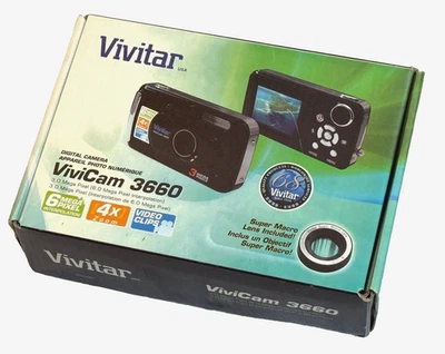 Vivitar Digital Camera Vivicam 3660 3.0MP Silver Tested & Working VGC - Image 1 of 4