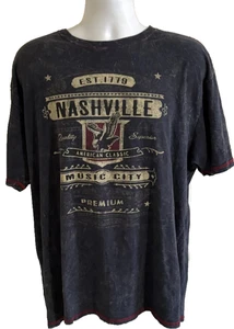 Premium 51 Nashville Shirt Mens XL Black Graphic Music City Eagle Tee Cotton - Picture 1 of 11