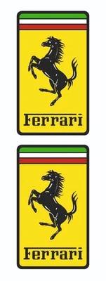 Pegatinas Ferrari 2 X pegatinas logotipo tuning impermeable protección térmica resistente a la intemperie - Imagen 1 de 2