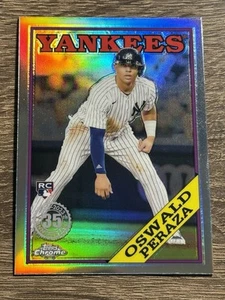 2023 Topps Chrome #88BC-16 Oswald Peraza RC 1988 Topps 35th Refractor Parallel - Bild 1 von 2