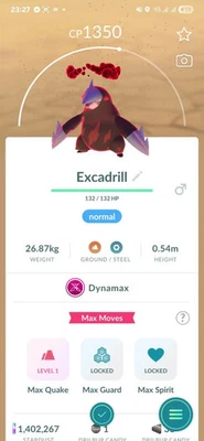 Dynamax Excadrill ( Drilbur Evolution ) Pokémon Tr@de GO - Image 1 of 2