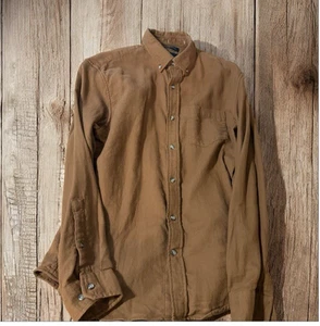 Banana Republic Men's Brown Standard Fit Flannel Cotton Shirt Size Medium - Picture 1 of 15