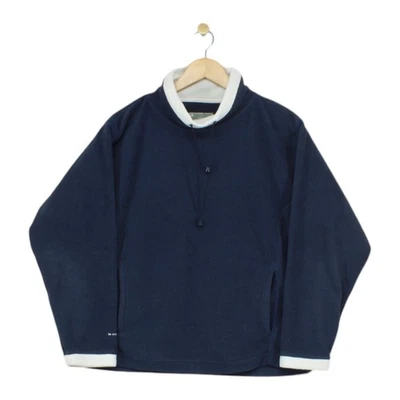 Vintage Le Coq Sportif Fleece Sweatshirt Womens Size 14 Blue Y2K High Neck - Image 1 of 4