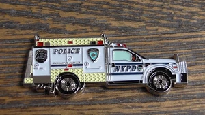 NYPD Auxiliary Patrol Support Unit APSU Patrol Support Van Challenge Coin #D689 - Bild 1 von 8