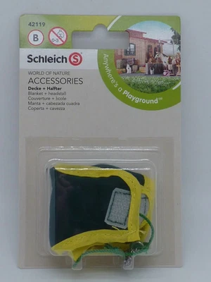 SCHLEICH ACCESSOIRE EQUITATION  CHEVAL Couverture + licole - Photo 1/4