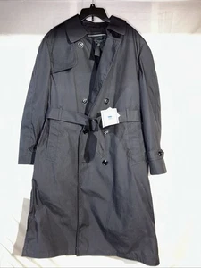 Defense Logistics Agency Garrison Collection Trench Coat 42R Black Lined NWT - Picture 1 of 14