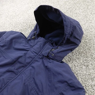 Lands End Coat Mens M Blue Squall Jacket Hooded Fleece Lined Insulated Parka - Image 1 of 4