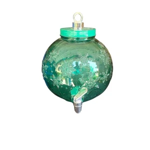 Winter Wonder Lane 1,5 GAL grün Glas Weihnachtsschmuck Getränkespender 12 3/8 - Bild 1 von 5