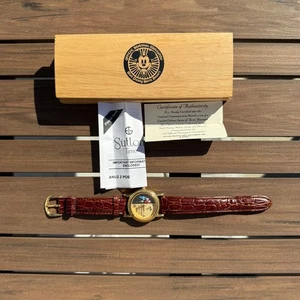 1994 Disneyana Convention Commemorative Watch Limited Edition Mickey Mouse Gold - Picture 1 of 8