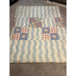 Fieldcrest Comforter Blanket Vintage Pastel Quilt Blanket Twin - Picture 1 of 9