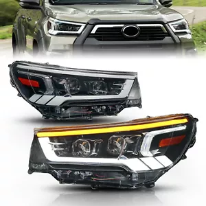 Full LED DRL Sequential Indicator HeadLights For Toyota Hilux Revo Rocco 2020-22 - Bild 1 von 15