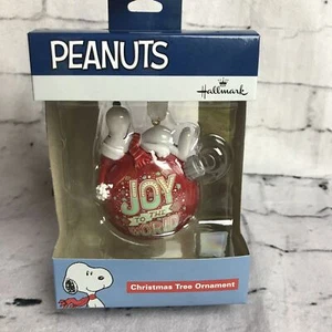 Snoopy Sleeping Joy To The World Peanuts Punzone Decorazione Natalizia (H12) - Foto 1 di 5