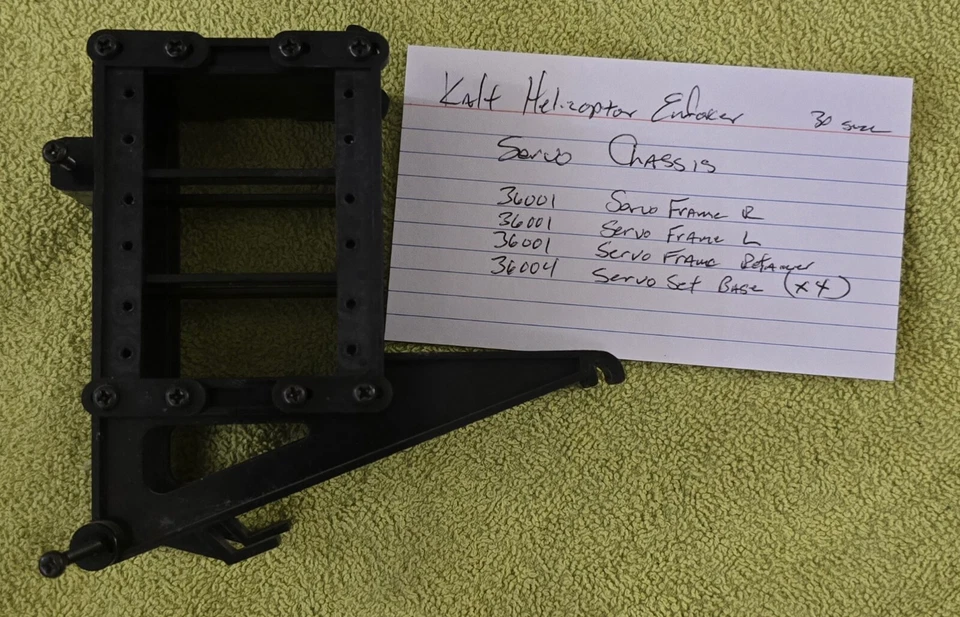 VINTAGE Kalt Baron/Enforcer 30 Helicopter PARTS - Servo Chassis - Image 1 of 1