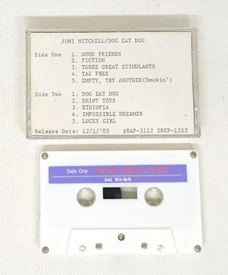 Joni Mitchell DOG EAT DOG Promotional Sample Cassette Album RARE 1985 - Image 1 of 4