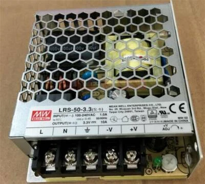 MEAN WELL NEW LRS-50-3.3 50W 3.3V 10A Single Output Switching Power Supply new - Image 1 of 3