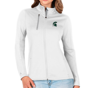 Antigua Women's Small White Michigan State Spartans Generation Full-Zip Jacket