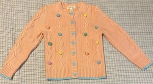 Matilda Jane Dream chasers Lookin’ Peachy Cardigan EUC Girls Size 4 - Picture 1 of 3